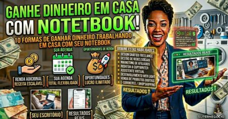 10 Formas de Como ganhar dinheiro trabalhando em casa com o notebook