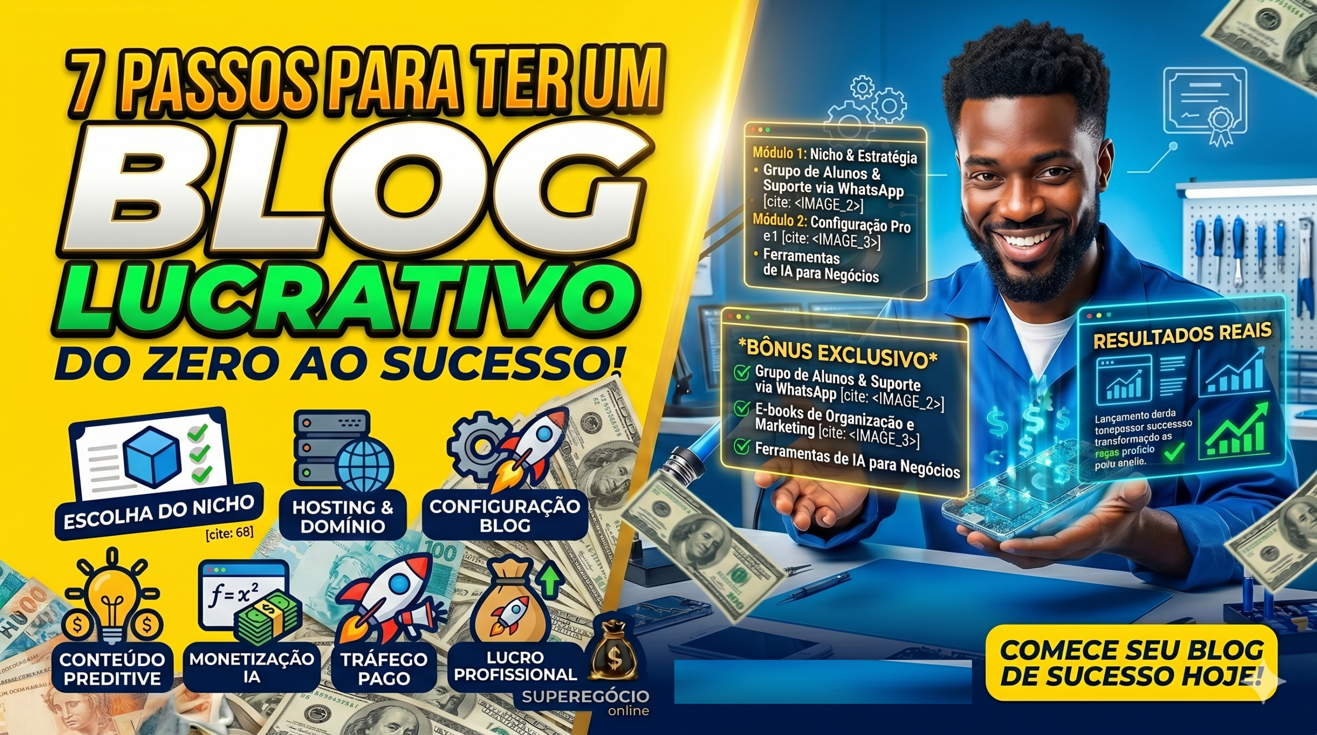 7 Passos de Como Criar um Blog e ganhar dinheiro com ele
