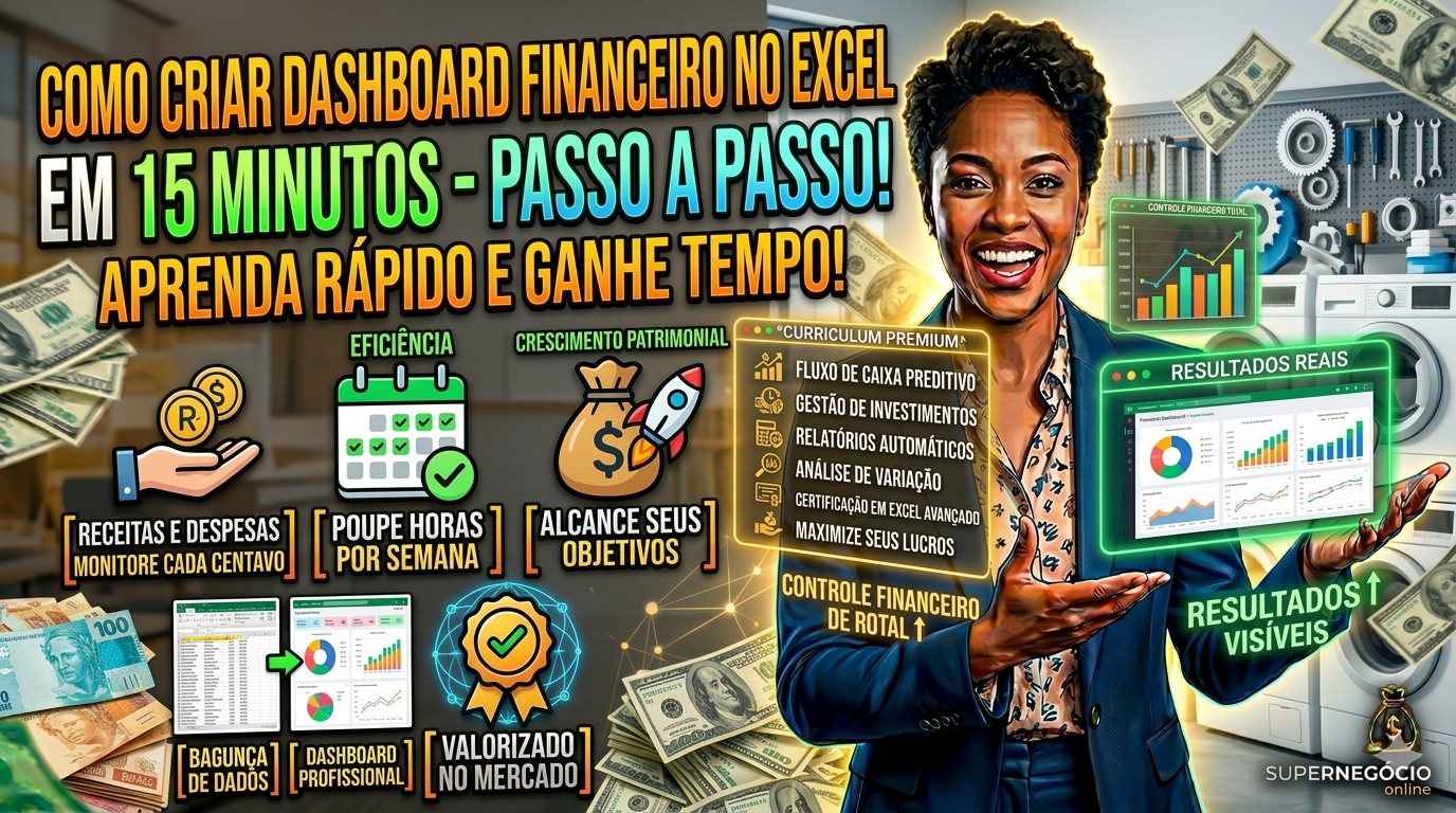 Como fazer um Dashboard Financeiro no Excel em 15 minutos e Dominar suas Finanças